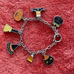 Halloween Silver Charm Bracelet